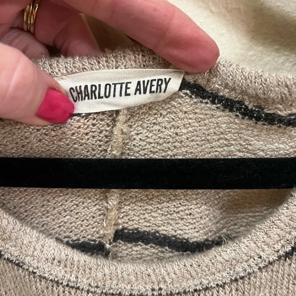 Striped Gray Women's Blouse - Picture 3 of 4